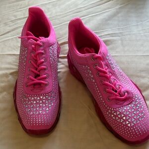 Cape Robbin Pink and Silver Studded Sneakers size 9